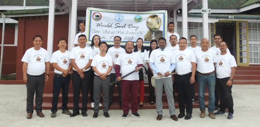 Commemoration of World Soil Day at the official residence of Advisor Imkong Imchen in the presence of other officers on December 5.
